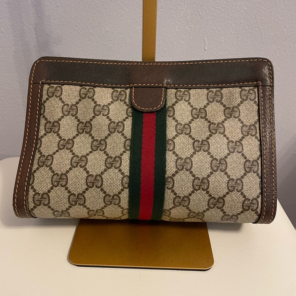 Authentic Gucci Sherry Line Velcro Clutch